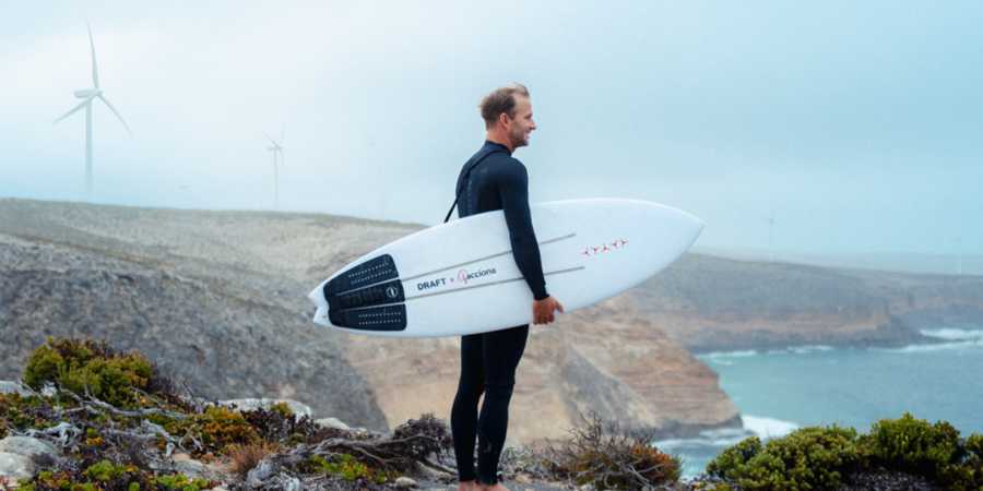 Surfboards made from decommissioned wind turbine blades